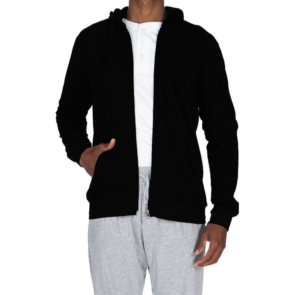 Unsimply Stitched Mens  Lightweight Zip Up Hoodie